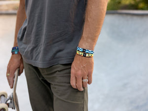 Tropical Patchwork Wristband Bracelet