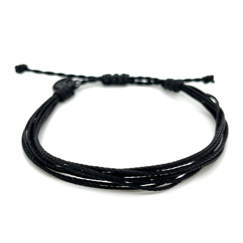 Jet Black 9 String Bracelet