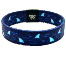 Load image into Gallery viewer, Blue Shark Fin Wristband Bracelet