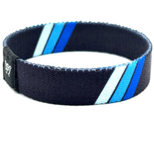 Load image into Gallery viewer, Blue Retro Stripes Wristband Bracelet
