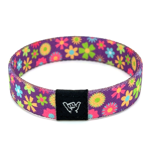 Purple Petals Wristband Bracelet