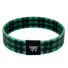 Load image into Gallery viewer, Green Acres Flannel Wristband Bracelet