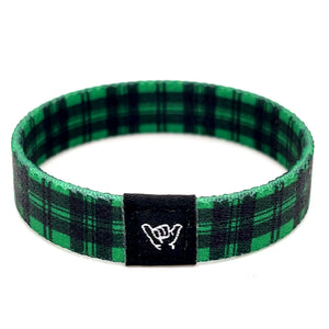 Green Acres Flannel Wristband Bracelet