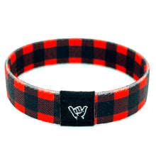 Load image into Gallery viewer, Redwoods Flannel Wristband Bracelet