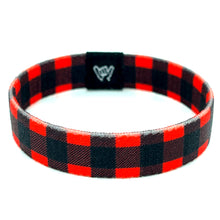 Load image into Gallery viewer, Redwoods Flannel Wristband Bracelet