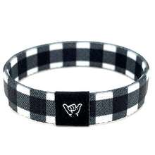 Load image into Gallery viewer, Alpine White Flannel Wristband Bracelet