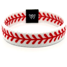Load image into Gallery viewer, White Baseball Wristband Bracelet