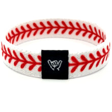 Load image into Gallery viewer, White Baseball Wristband Bracelet
